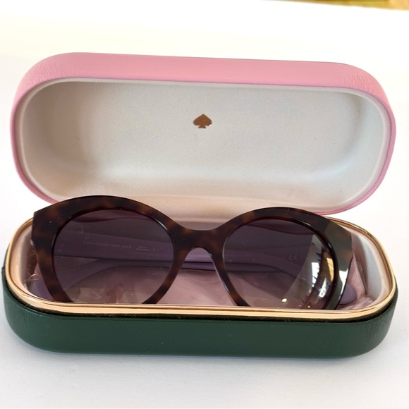 Kate Spade Karleigh/S 51mm Cat Eye Tortoise Sunglasses Havana/Plum New with case main image 3